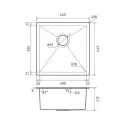 Кухонная мойка GRANFEST METAL 4444 inox