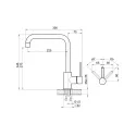 Смеситель GRANULA KS-7110 черный/матовый