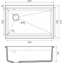 Кухонная мойка RIVELATO LINO 654-L brina