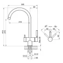Смеситель GRANULA KS-7104 черный/матовый