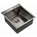 Кухонная мойка MILACIO Denia 46 Steel MC.77479 вороненая сталь