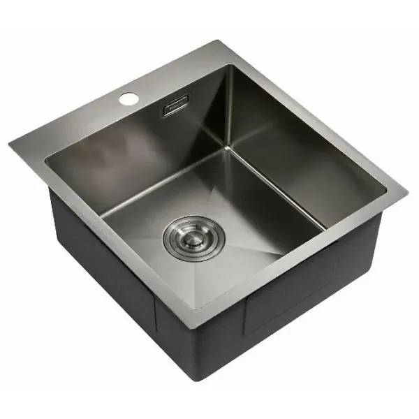 Кухонная мойка MILACIO Denia 46 Steel MC.77479 вороненая сталь