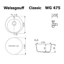 Кухонная мойка WEISSGAUFF WG 47501 Classic White