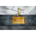 Кухонная мойка MILACIO Denia 48 Steel MC.77448 золото