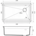 Кухонная мойка RIVELATO LINO 654-R antracite