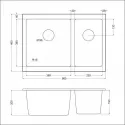 Кухонная мойка EMAR EMQ-2665.PL морион