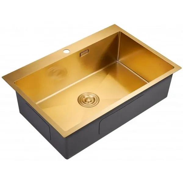 Кухонная мойка MILACIO Denia 75 Steel MC.77428 золото