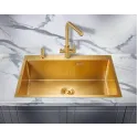 Кухонная мойка MILACIO Denia 75 Steel MC.77428 золото