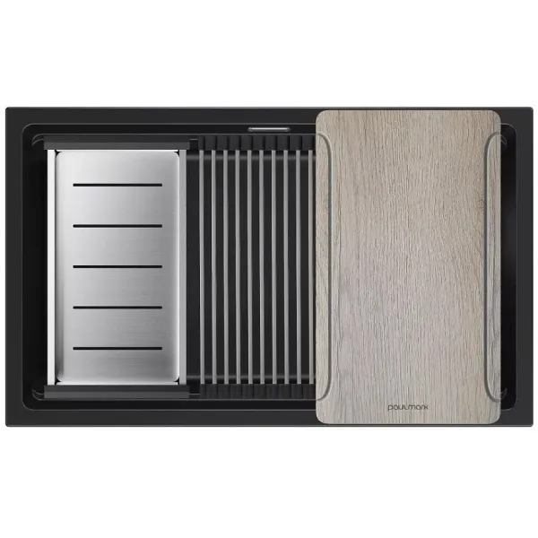 Кухонная мойка PAULMARK LUMI-MULTI SINK LU-MULTI 74-BLM