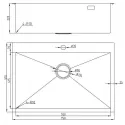 Кухонная мойка MILACIO Denia 75 Steel MC.77428 золото
