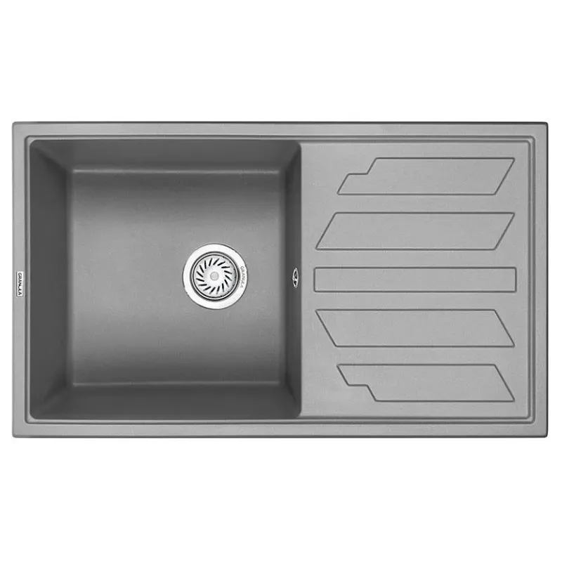 Кухонная мойка GRANULA GR-8002 алюминиум