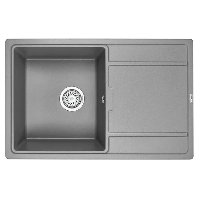 Кухонная мойка GRANULA GR-7804 алюминиум