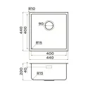 Кухонная мойка OMOIKIRI Tadzava 44-U/I-IN ULTRA 15 (4997114)