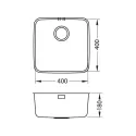 Кухонная мойка ALVEUS Luno 30 SAT 90 FI 1129251 (в комплекте с сифоном)