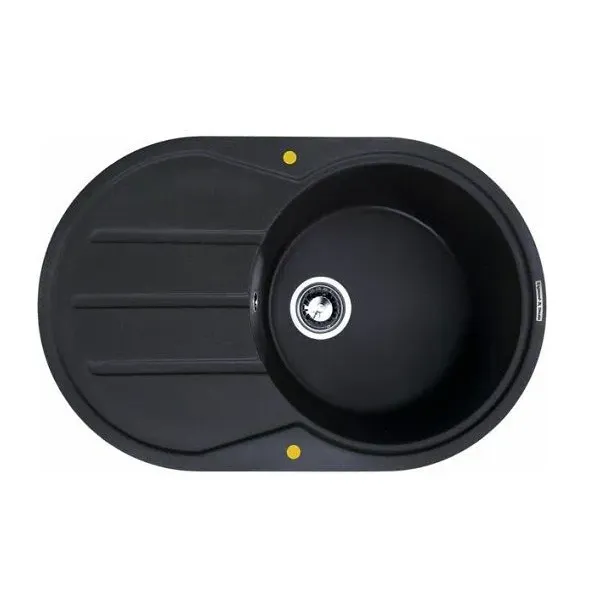 Кухонная мойка ZIGMUND & SHTAIN kreis ov 770d(черный базальт)