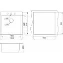 Кухонная мойка GRANULA GR-5102 шварц