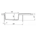 Кухонная мойка DR.GANS Техно 860 Терра (25.030.D0860.405)