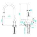 Смеситель KUCHENSTERN UBER-FS 412SS40 нержавеющая сталь