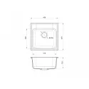 Кухонная мойка GRANFEST QUARZ GF-Z 48 черный