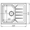 Кухонная мойка DR.GANS Лора (620х510х217) Терракота (25.020.A0620.406)