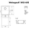 Кухонная мойка WEISSGAUFF WGI 40008 Anthracite