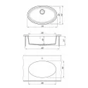 Кухонная мойка FLORENTINA Вега Овал грей 22.430.E0650.305