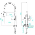 Смеситель KUCHENSTERN ELIT-FE 407GM40 вороненая сталь