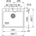Кухонная мойка FRANKE MRG 610-54 FTL грифельный серый (114.0731.688)