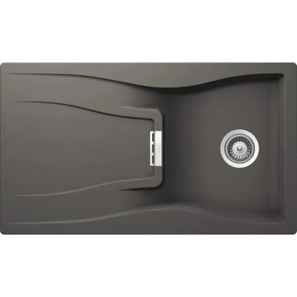 Кухонная мойка SCHOCK waterfall 45d (d-100) cristadur серебристый камень