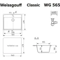 Кухонная мойка WEISSGAUFF WG 56501 Classic White