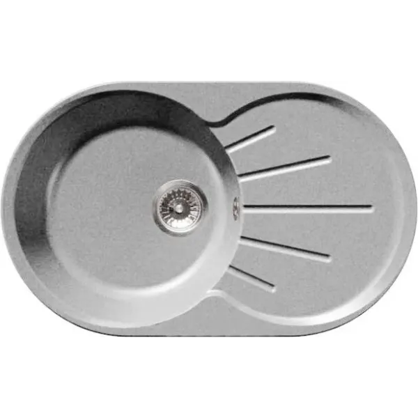 Мойка GRANFEST RONDO GF-R-750L чаша с крылом 750*460мм серый