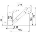 Смеситель FRANKE 115.0347.111 FRANKE NOVARA PLUS,хром,с выдвижным шлангом