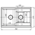Кухонная мойка DR.GANS Астра (760х510х217) Терра (25.065.D0760.405)