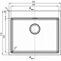 Кухонная мойка FLORENTINA Логика-НМ 600.510.10.10 сатинированная LHM.600.510.B.10.S.10