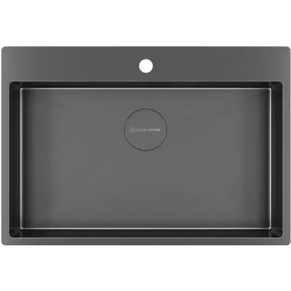 Кухонная мойка KUCHENSTERN WERK 80 вороненая сталь