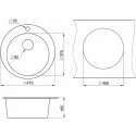 Кухонная мойка GRANULA GR-4801 алюминиум