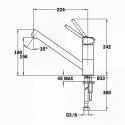 Смеситель TEKA AUK 913 хром (art.509130210)