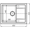 Кухонная мойка DR.GANS Техно (650х510х217) Латте (25.030.C0650.403)