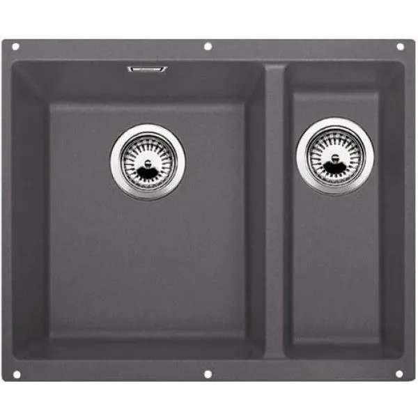 Кухонная мойка BLANCO SUBLINE 340/160-U SILGRANIT 523559 темная скала