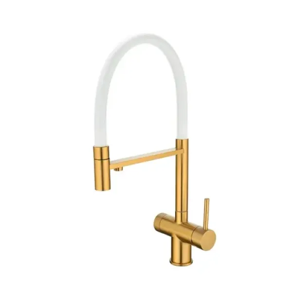 Смеситель EMAR ЕС-7024WHT PVD Golden