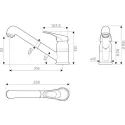 Смеситель OMOIKIRI Tateyama-S-MA/латунь/гранит/марципан 4994175