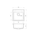 Кухонная мойка GRANFEST QUARZ GF-Z 48 белый