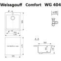 Кухонная мойка WEISSGAUFF WG 404310 Comfort Cold Grey