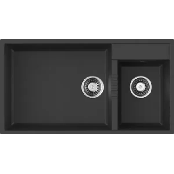 Кухонная мойка OMOIKIRI Tedori 85-2-U-BL Tetogranit/черный (4993940)