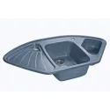 Кухонная мойка GRANFEST Corner GF-C1040E графит