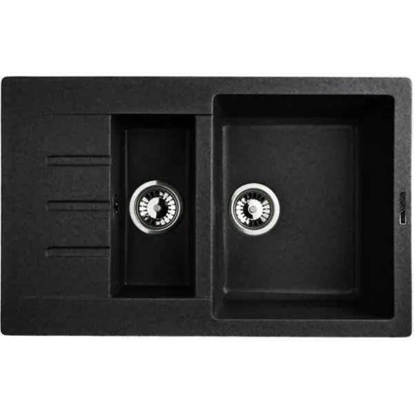 Кухонная мойка LAVA d.2 (lava чёрный металлик)