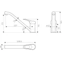 Смеситель OMOIKIRI Kado-SA/латунь/гранит/бежевый 4994166