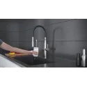 Смеситель KUCHENSTERN ELIT-FE 407GM40 вороненая сталь