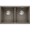 Кухонная мойка BLANCO SUBLINE 350/350-U SILGRANIT серый беж с отв.арм. InFino (арт.523581)