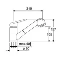 Смеситель FRANKE (115.0030.731) белый металлик фрагранит